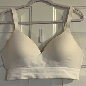 White Seamless Bra with Wide Straps